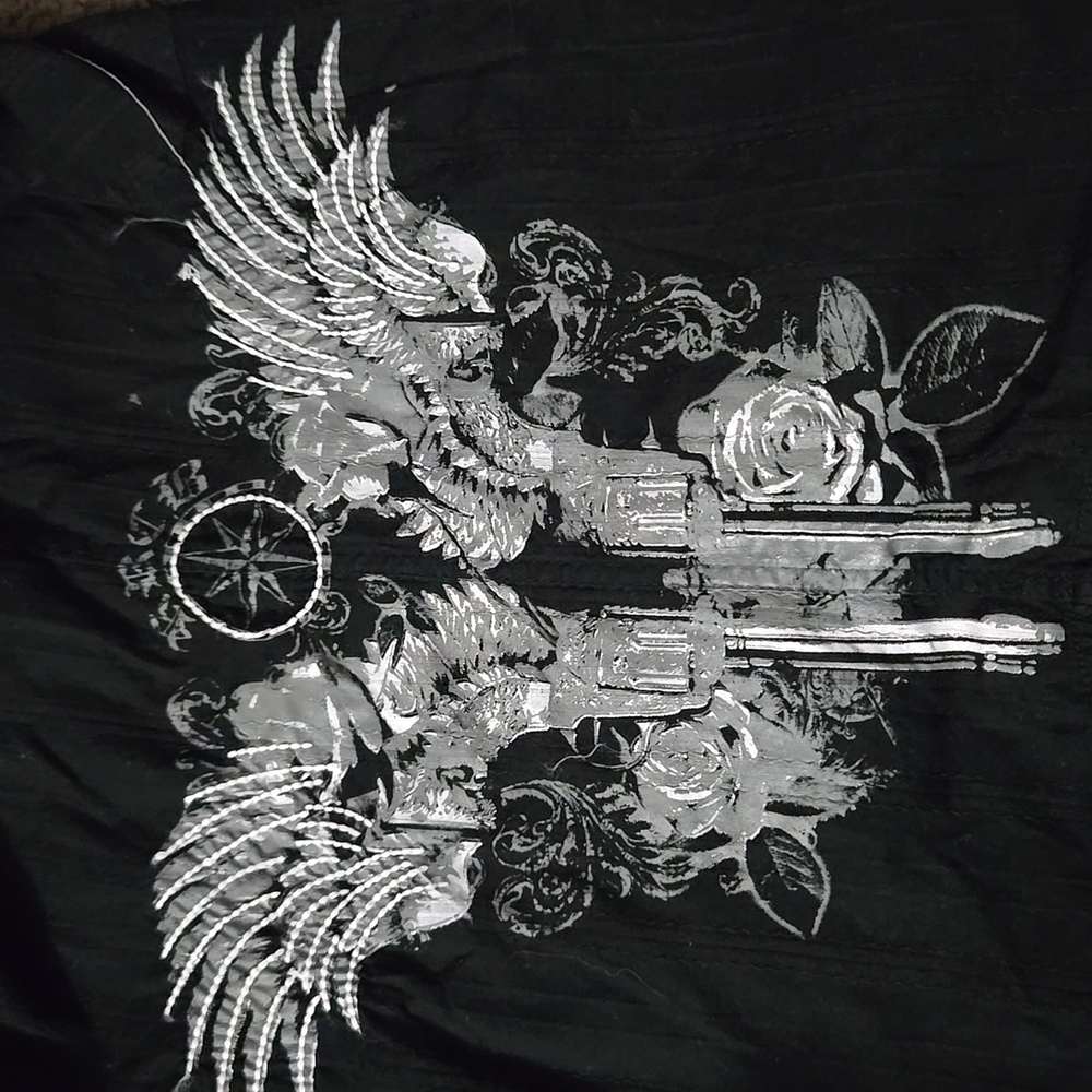 Panhandle Slim Black Shirt with White Graphic - Picture 4 of 5